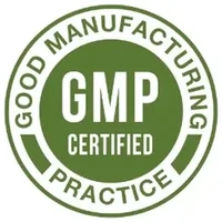Good Manufacturing Practice (GMP) certified badge, as stated by the Sodatide manufacturer