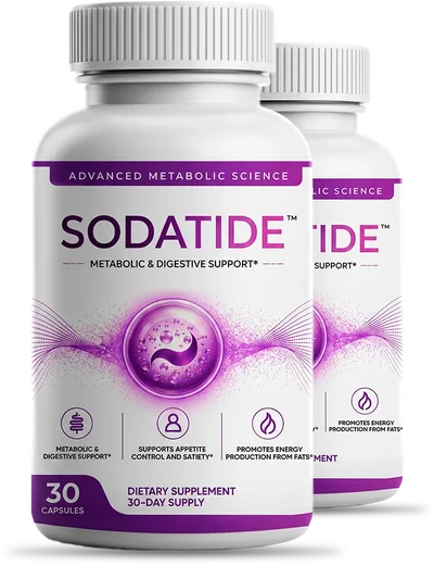 Two bottles of Sodatide supplement, 60-day supply