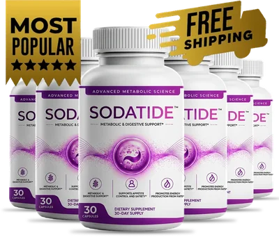 Six bottles of Sodatide supplement, 180-day supply, the most popular package